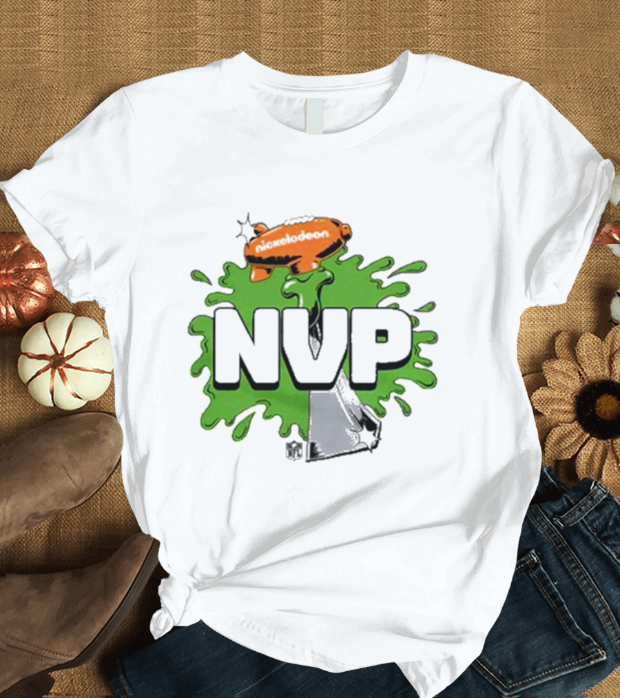 Joe Burrow Nickelodeon NVP Green Slime Trophy NFL Blimp T-Shirt