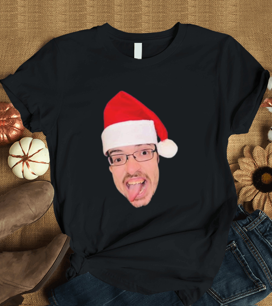 Ricky Berwick Cripmas Santa Hat Face T-Shirt