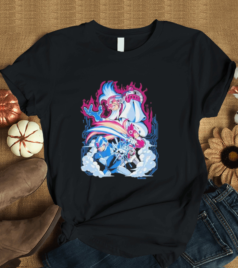 Capcom Mega Man Digital Nightmare Heroic Battle T-Shirt
