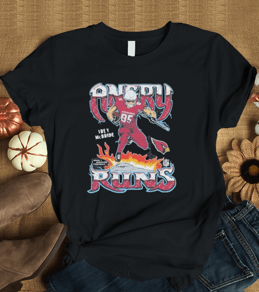 Arizona Cardinals Angry Runs Trey McBride NFL T-Shirt
