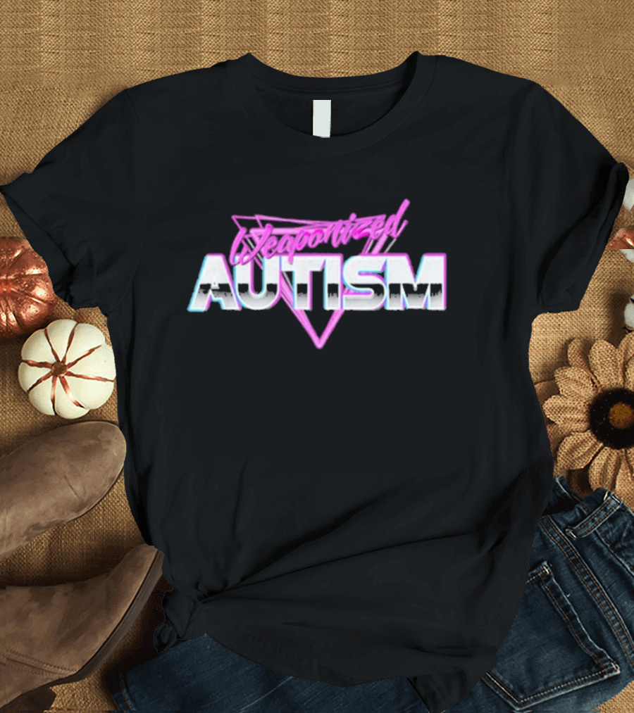 Weaponized Autism 80s Aesthetic Retro Cyberpunk T-Shirt