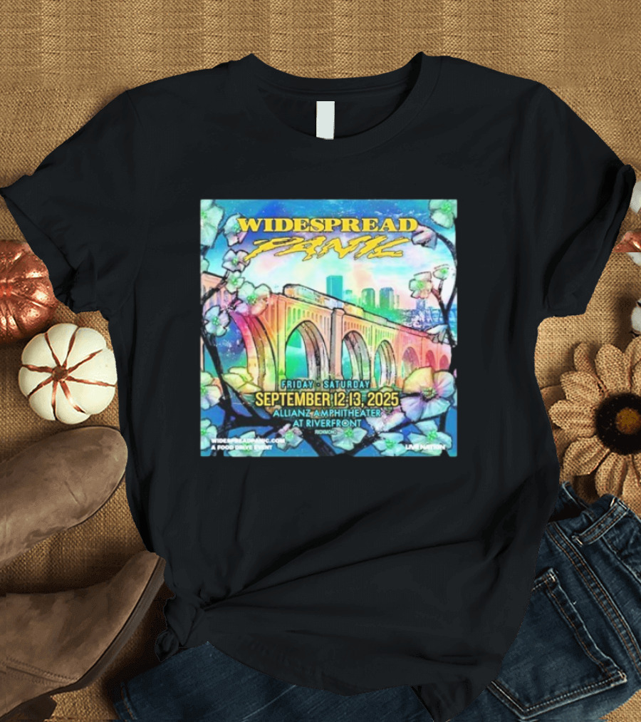 Widespread Panic Show At Allianz Amphitheater In Riverfront Richmond VA On September 12-13 2025 T-Shirt