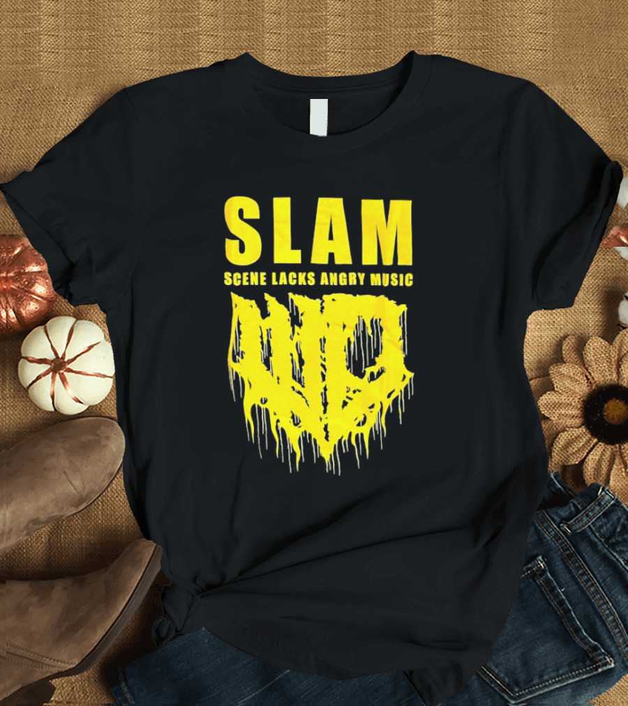 Slam Scene Lacks Angry Music Dripping Graphic T-Shirt