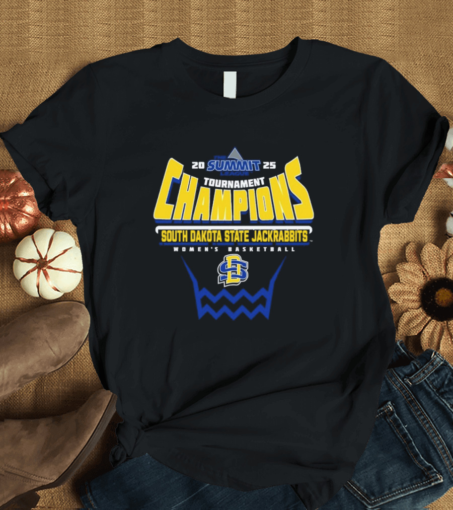 2025 Summit League Tournament Champions South Dakota State Jackrabbits Women's Basketball T-Shirt
