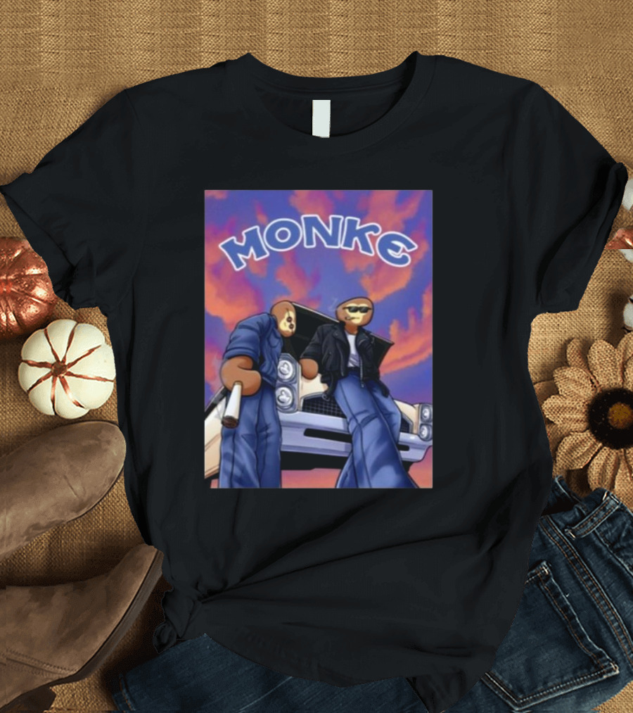 Monke Spoonkid Joe Cool Car Sky T-Shirt