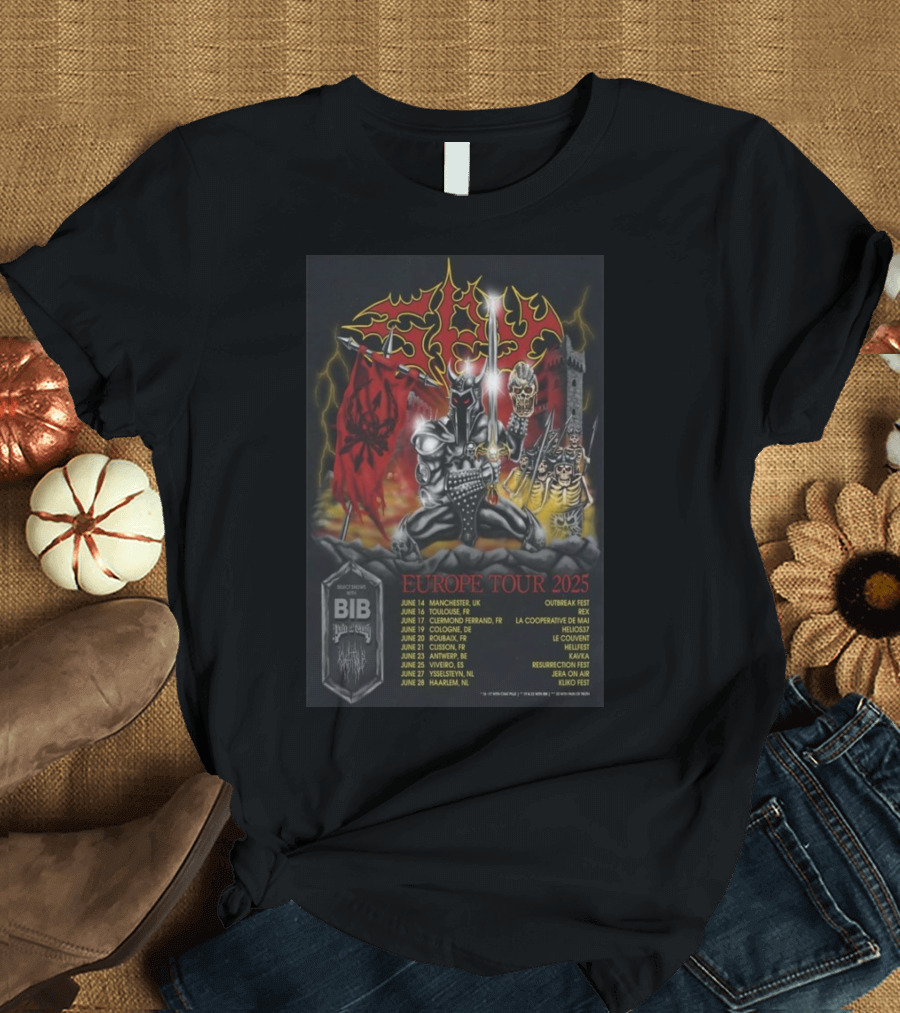 Spy Europe Tour 2025 Manchester Toulouz Hellfest Resurrection Fest Jera On Air T-Shirt
