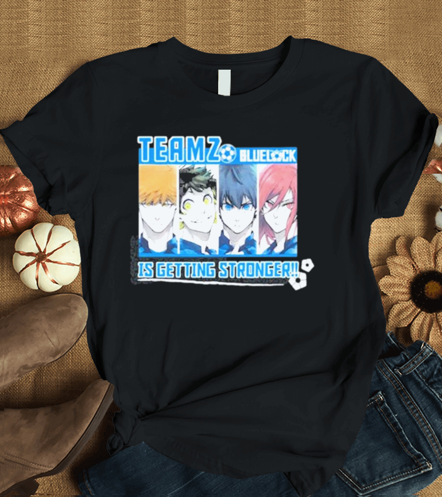 Team Z Bluelock is Getting Stronger Anime Characters T-Shirt