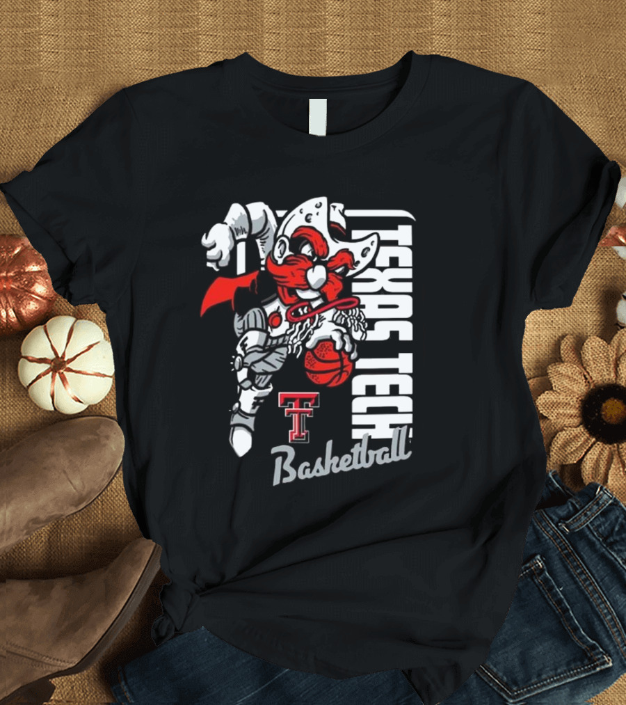 Texas Tech Red Raiders Basketball Mascot Dunk 2025 T-Shirt