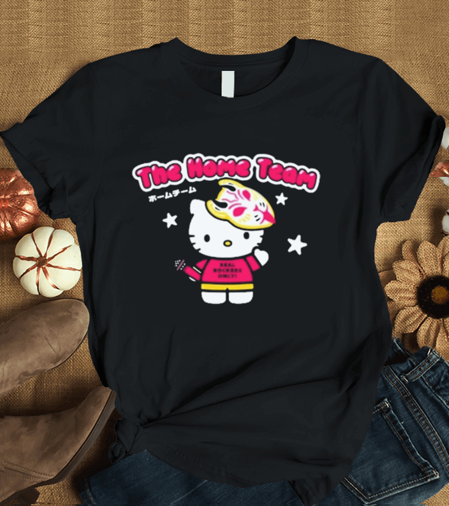 The Home Team Hello Kitty with Oni Mask and Stars T-Shirt