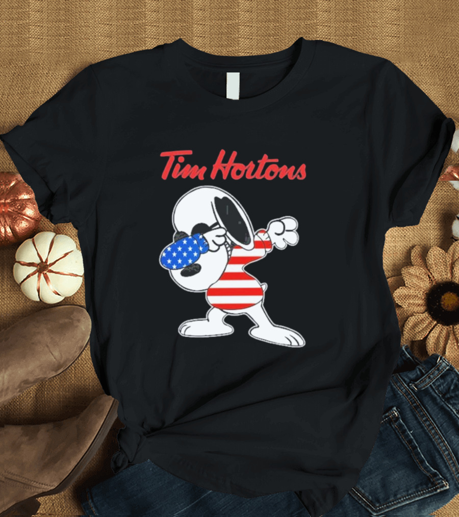 Tim Hortons Snoopy Dabbing American T-Shirt
