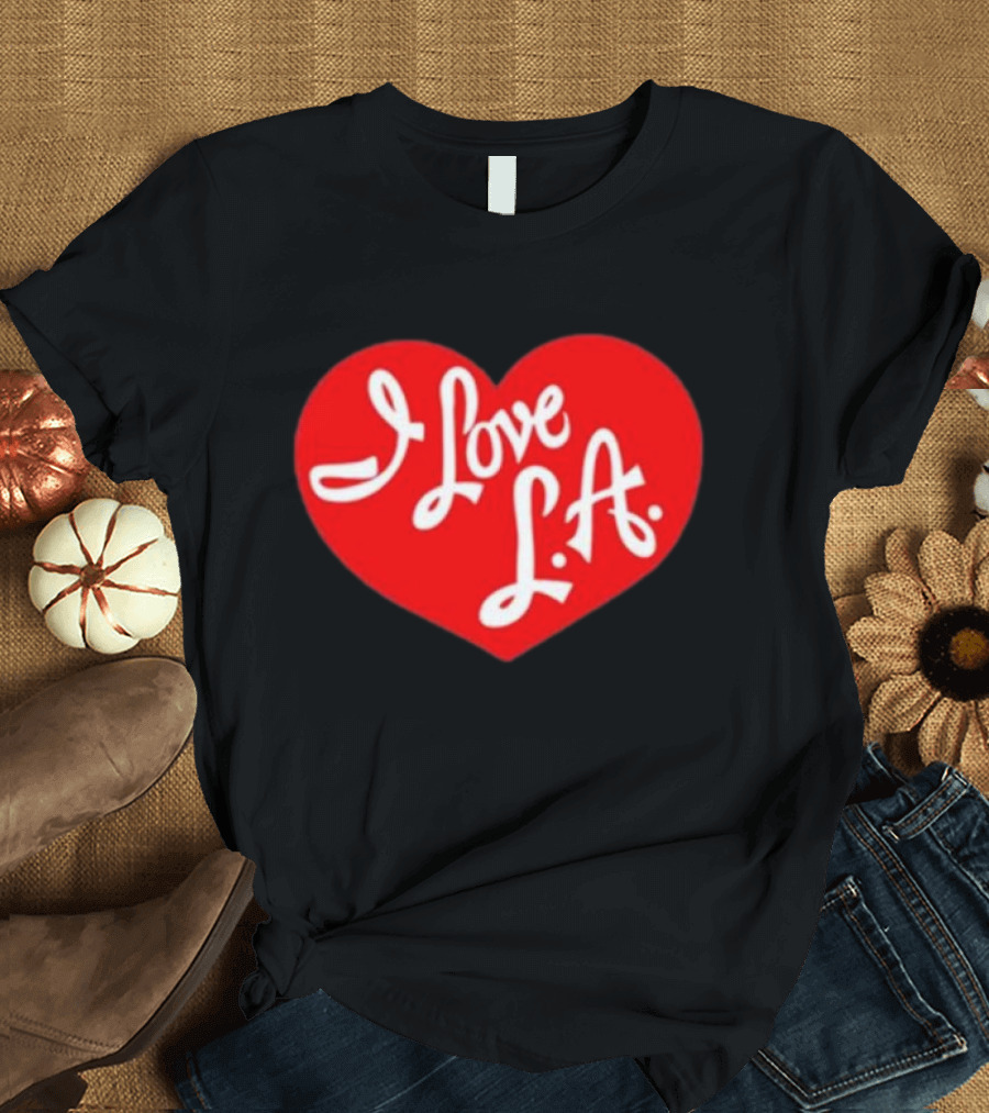 Tourist I Love LA Red Heart Icon T-Shirt