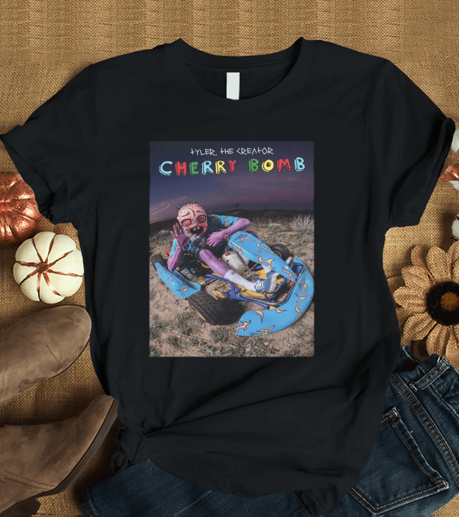 Tyler The Creator Cherry Bomb Riding Go Kart 10 Years Anniversary T-Shirt