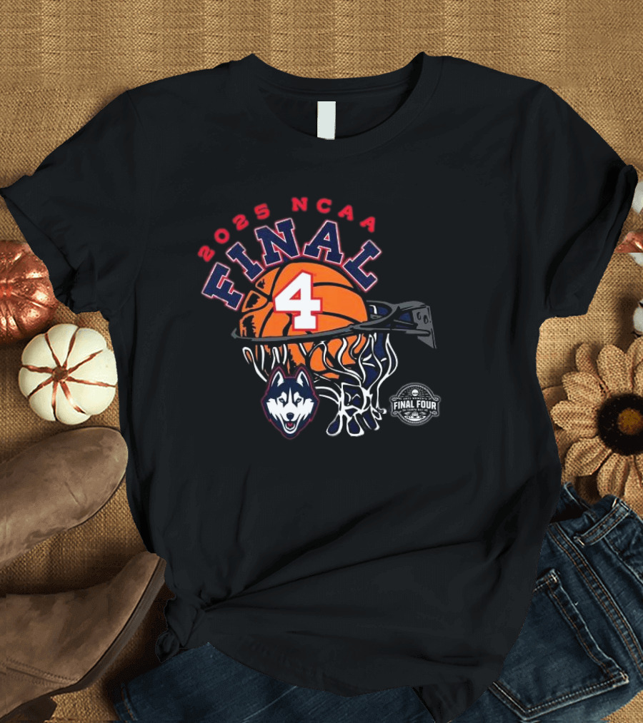 UConn Huskies 2025 NCAA Final Four March Madness Basketball Tournament T-Shirt