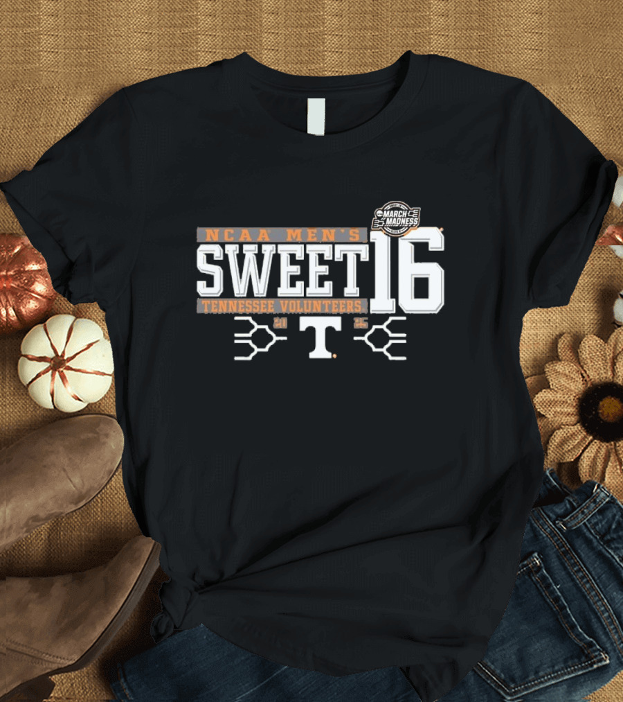 University Of Tennessee Volunteers 2025 NCAA Men’s Sweet 16 March Madness T-Shirt