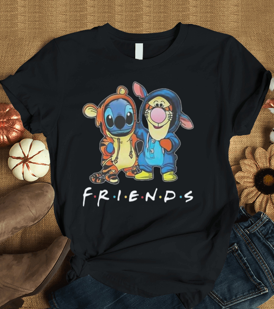 Winnie The Pooh Tigger And Stitch Friends Disney Collaboration T-Shirt