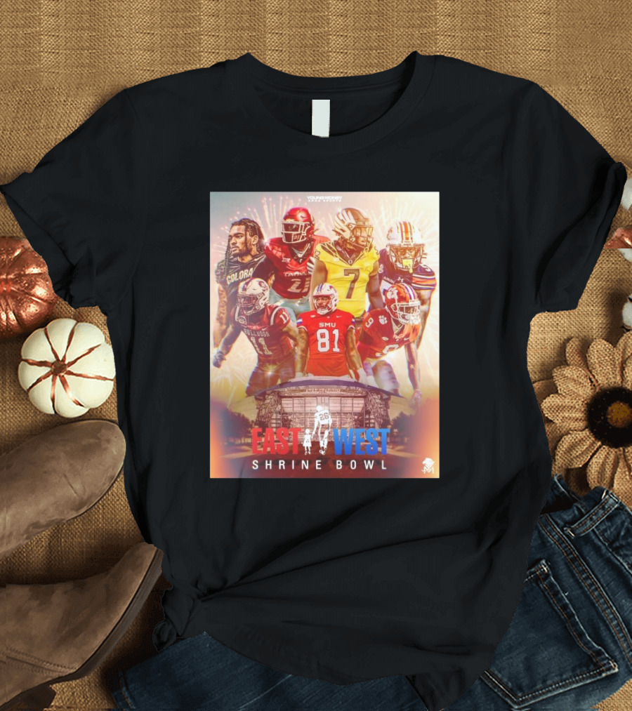 Young Money APAA Sports East-West Shrine Bowl Corey Kiner Aaron D. Smith Football T-Shirt