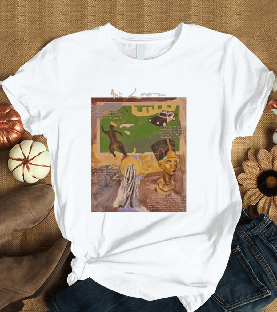 2PAC And 2Morrow Egyptian Queen Police Car King Running Praying Hands T-Shirt