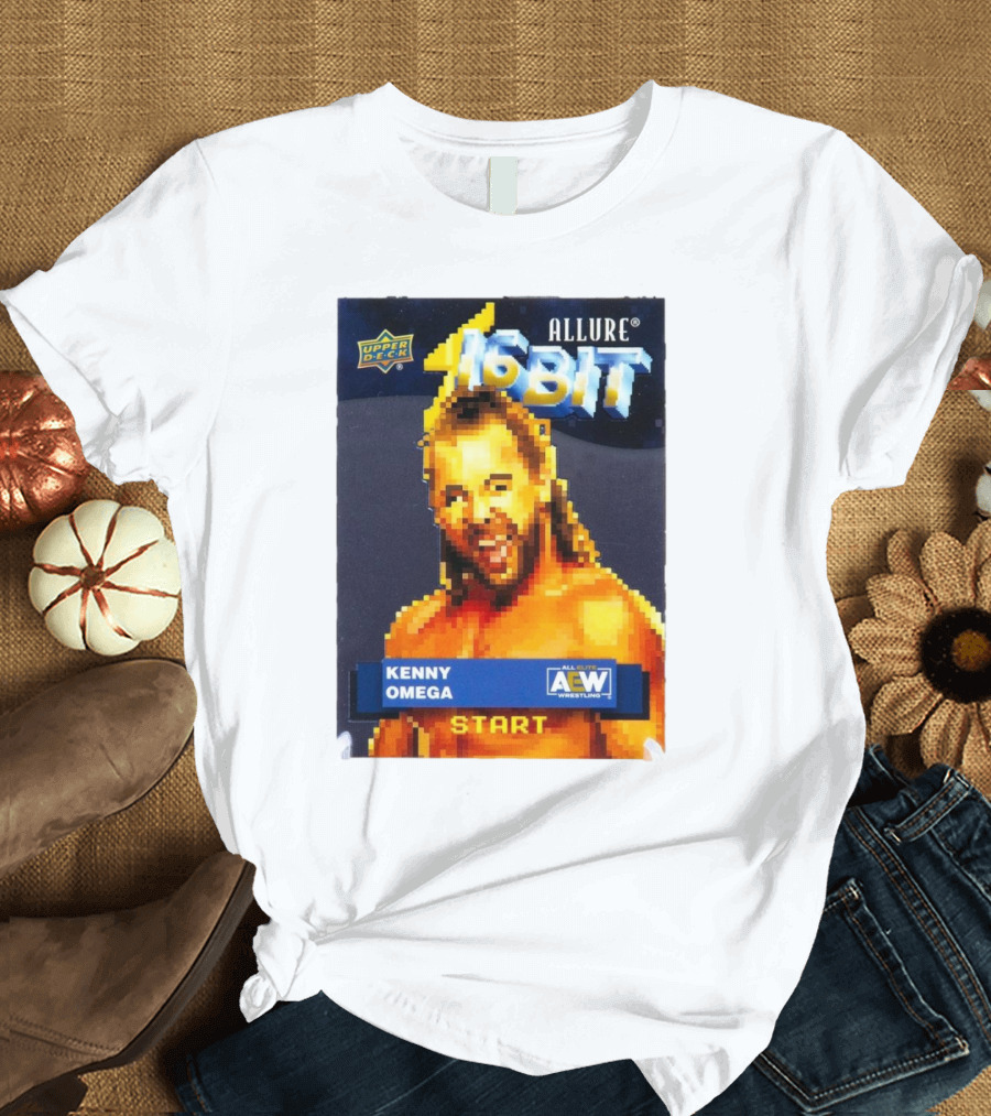 Upper Deck Allure 16-Bit Kenny Omega AEW Wrestling Start T-Shirt