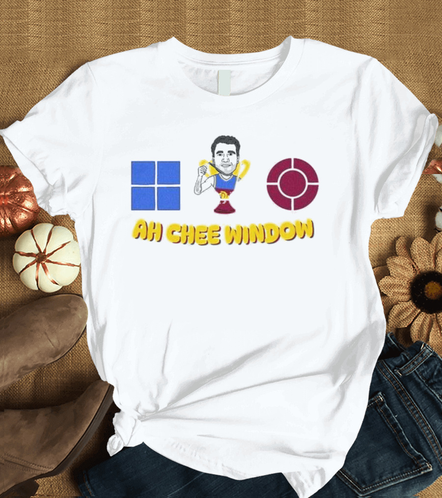 Ah Chee Window Callum Ah Chee Brisbane Lions Blue Red Symbol T-Shirt
