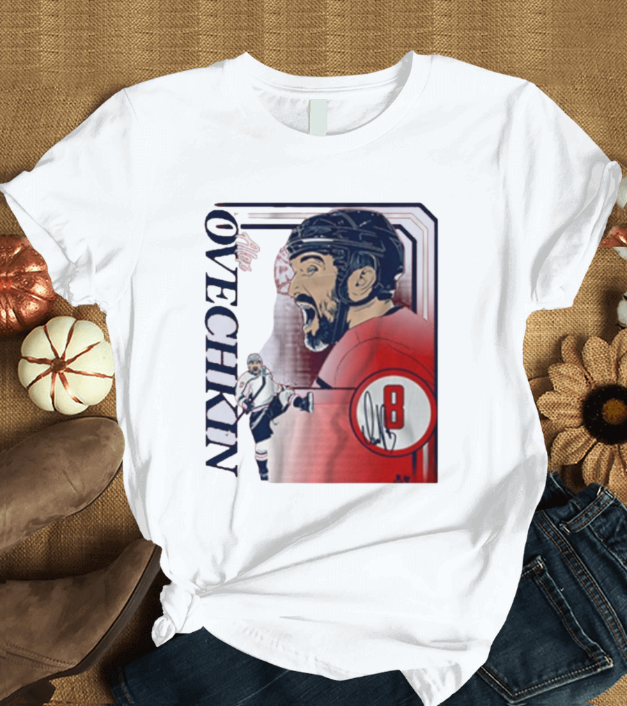 Alexander Ovechkin Dynamic Hockey Collage Number 8 T-Shirt