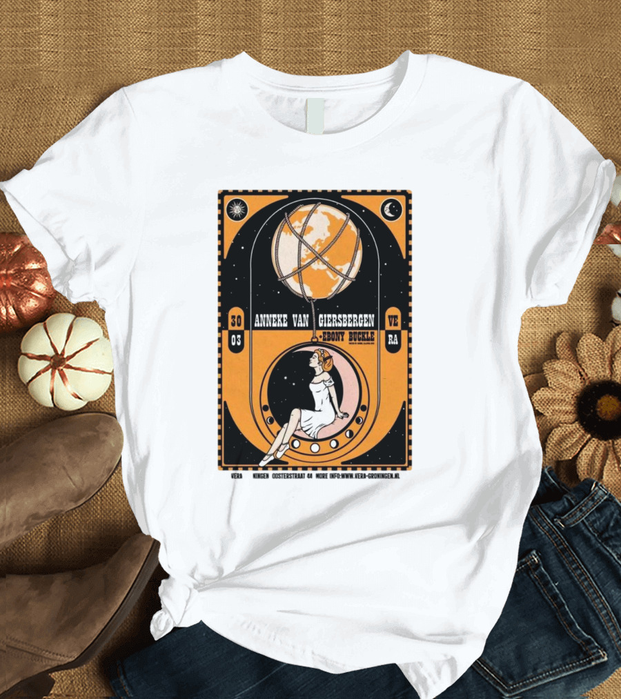 Anneke Van Giersbergen Ebony Buckle Vera Groningen March 30 2025 Vintage Space Concert T-Shirt