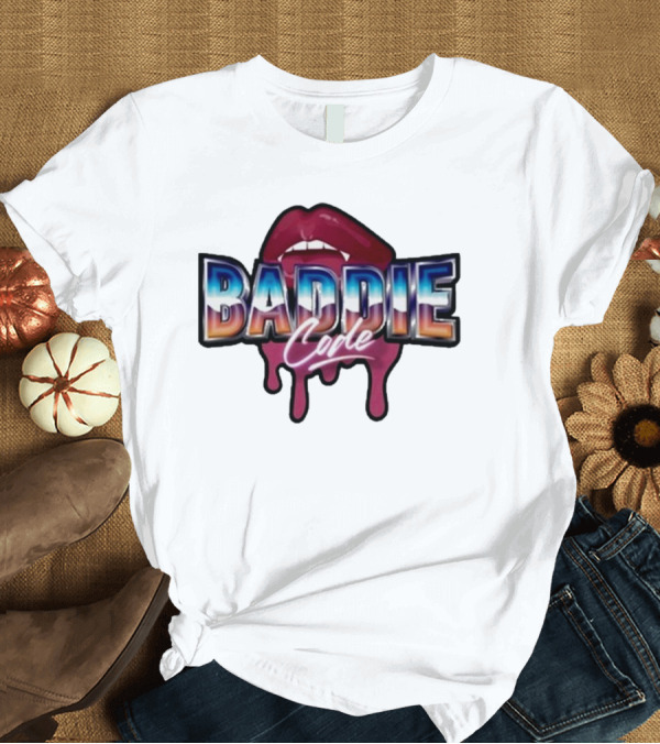 T-Shirt: Baddie Code Dripping Lips Urban Style T-Shirt Baddie Code Dripping Lips Urban Style T-Shirt