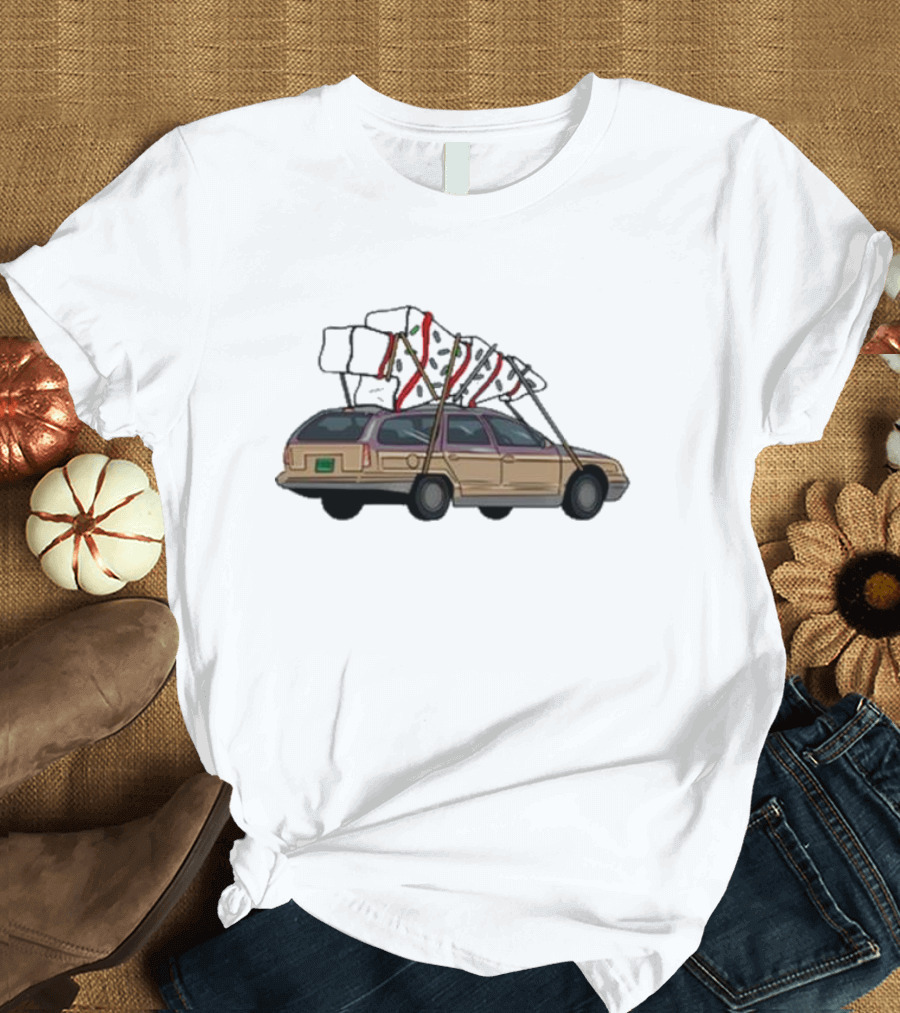 Barbell Voodoo Holiday Road Family Vacation Station Wagon T-Shirt