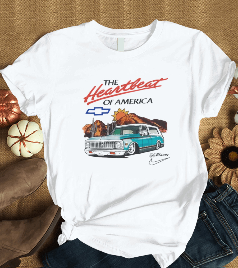 Devin Booker Chevrolet Max90 Heartbeat of America Vintage Truck Sunset Desert Scene T-Shirt