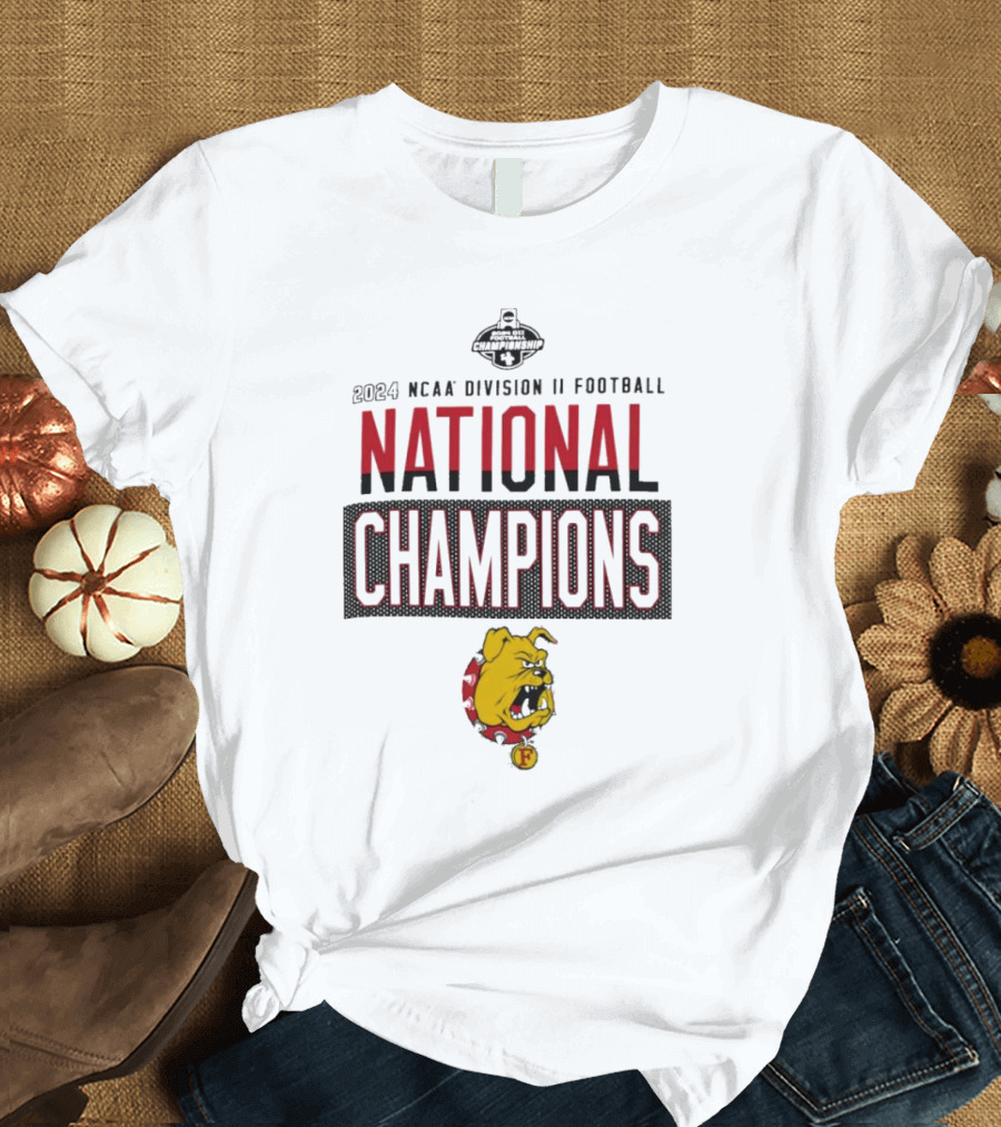 2024 NCAA Division II Football National Champions Ferris State Bulldogs T-Shirt