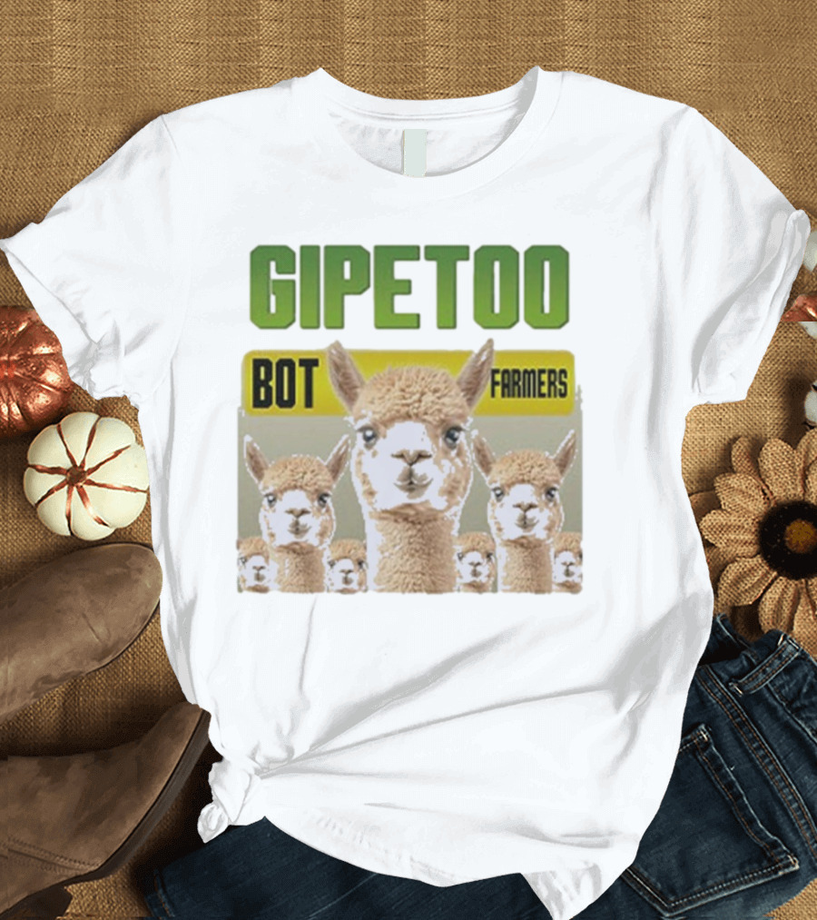 Gipetoo Bot Farmers Alpaca Crew T-Shirt