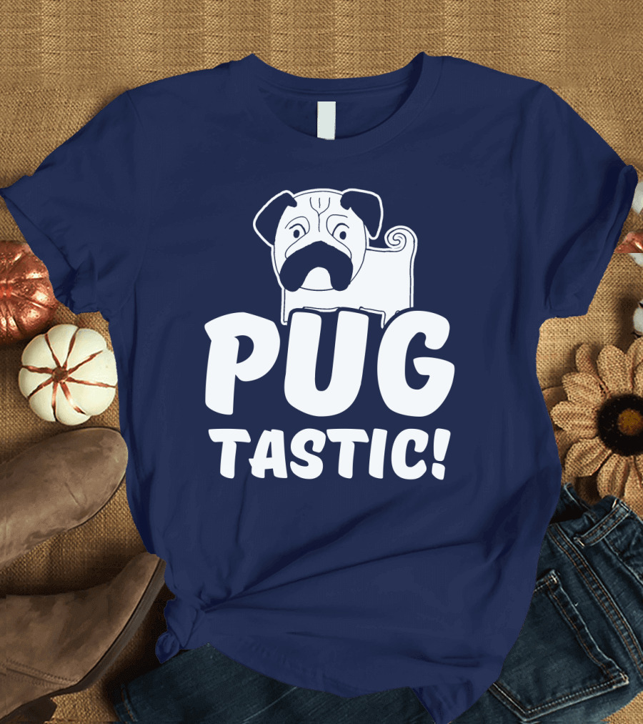 Pug Tastic Bold Cartoon Dog T-Shirt