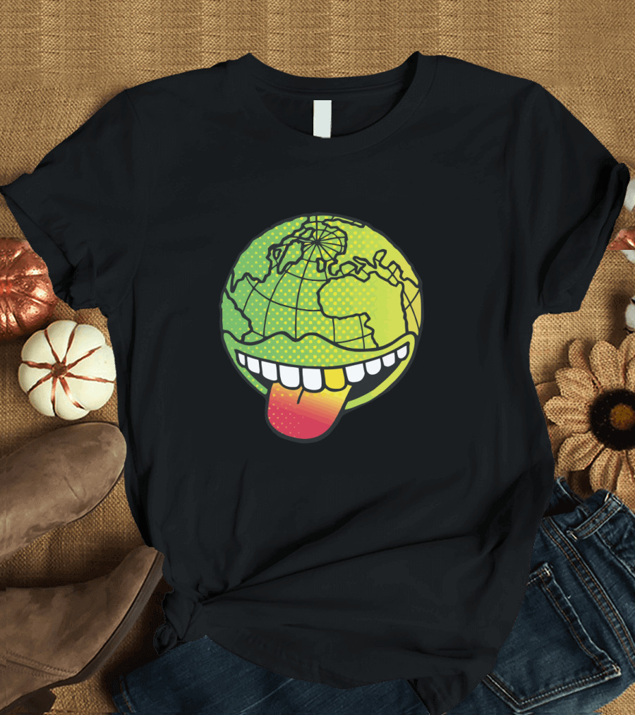Earthgang Tongue Out Earth Globe T-Shirt