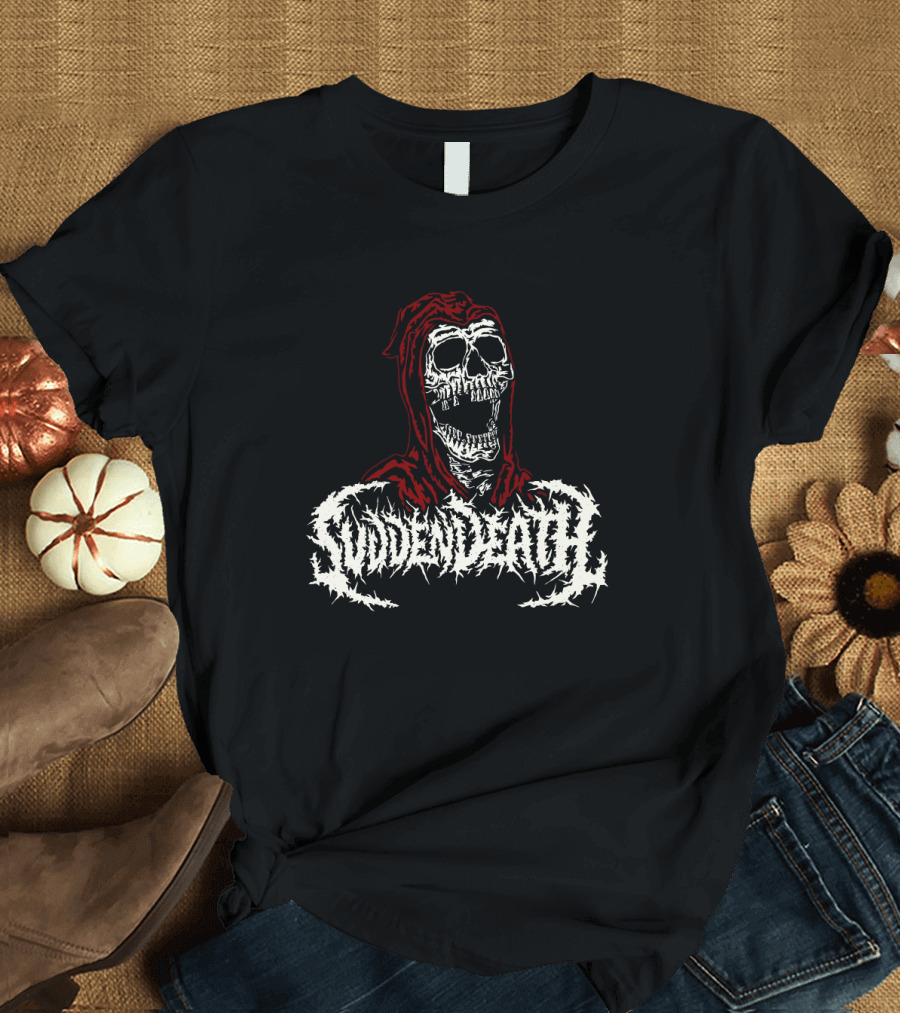 Svdden Death Skull Hooded Figure Logo Merch T-Shirt