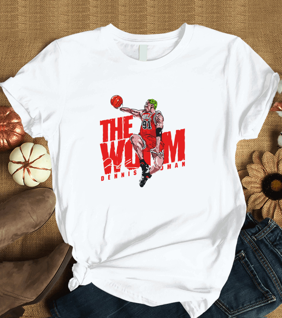 Dennis Rodman The Worm Chicago Bulls 91 Basketball T-Shirt