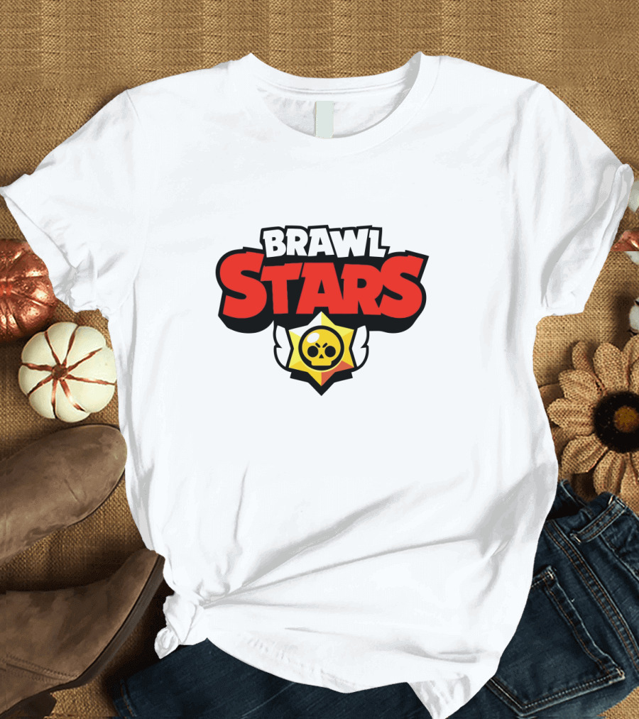 Brawl Stars Logo with Skull Winged Star T-Shirt