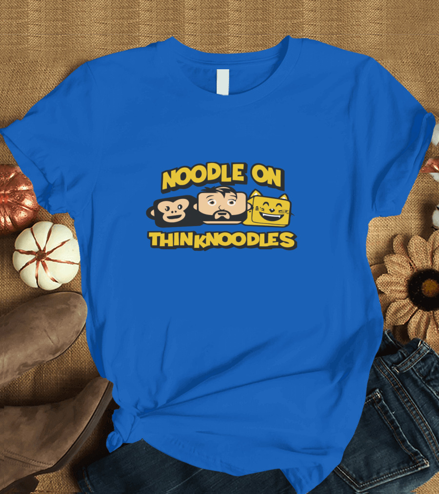 NOODLE ON THINKNOODLES Monkey Cat Icons T-Shirt