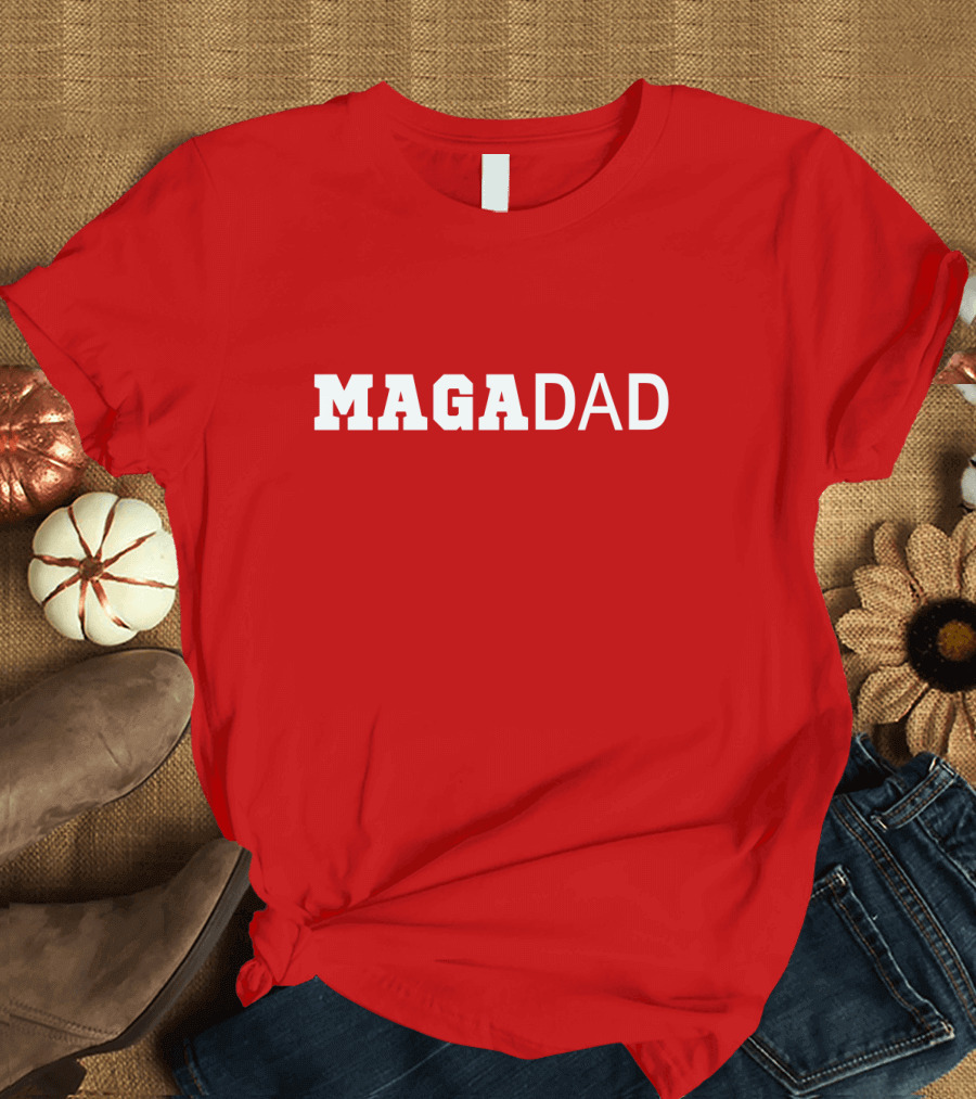 MAGA Dad Bold Red T-Shirt