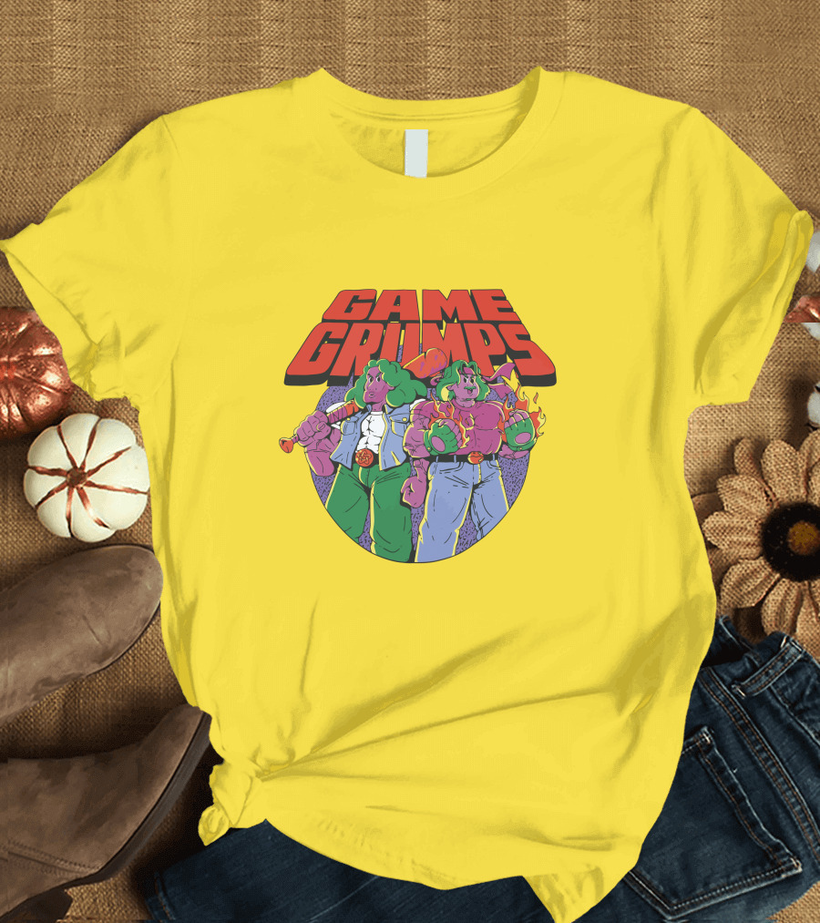 Game Grumps Retro Beat 'Em Up Characters Fiery Brawlers T-Shirt