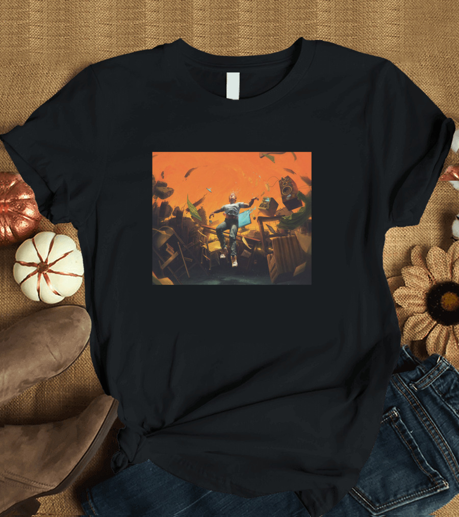 No Pressure Album Cover Artwork Floating Debris Scene T-Shirt