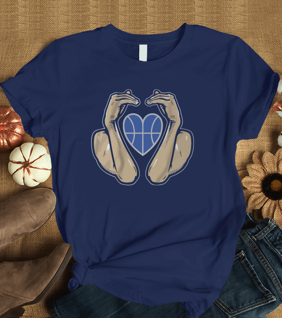 Basketball Heart with Flexed Arms T-Shirt