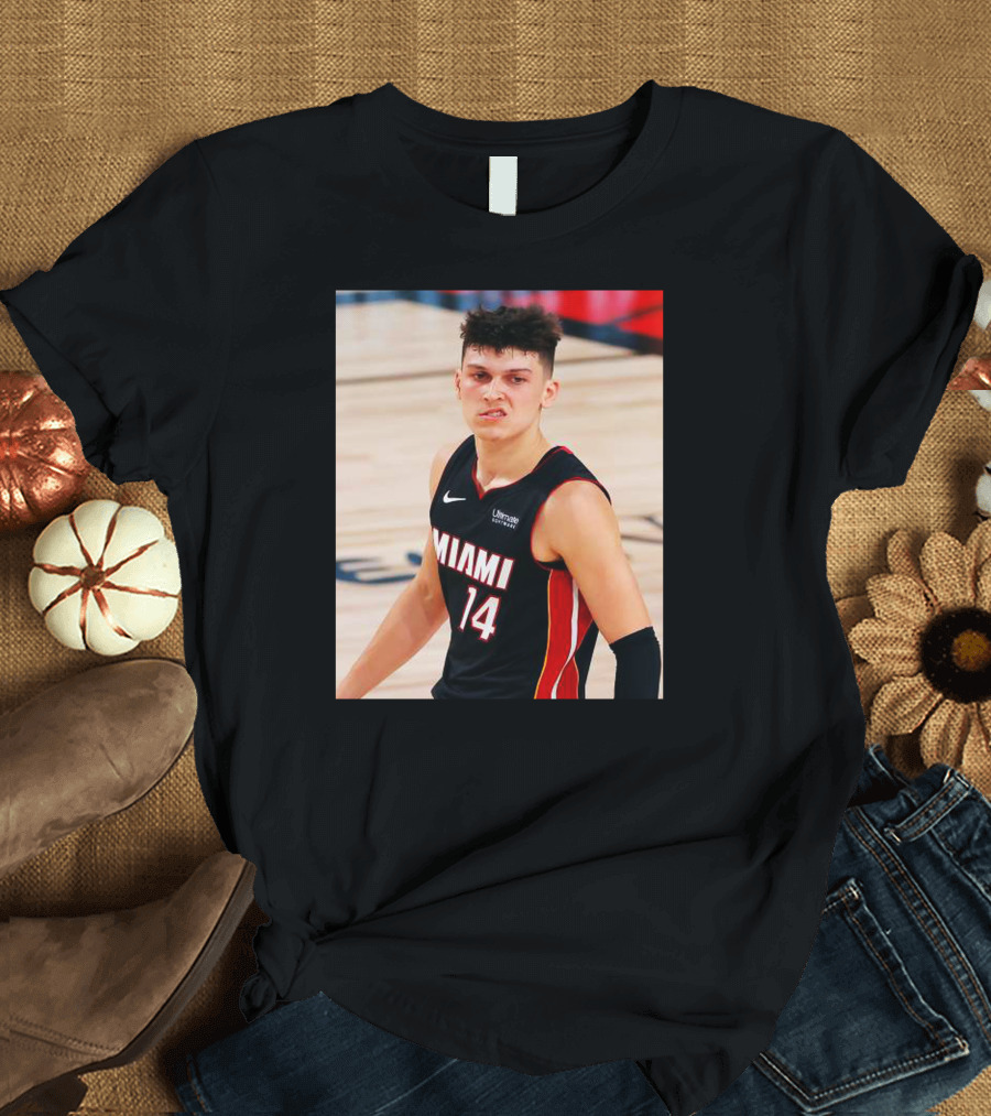 Miami 14 Tyler Herro Snarl Basketball Moment T-Shirt