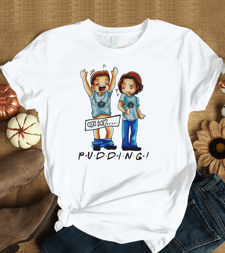 Supernatural Oh My Pudding Comic Characters T-Shirt