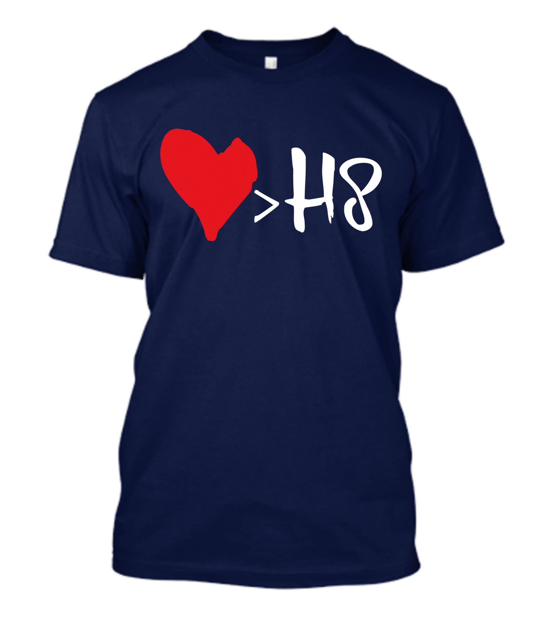 Love Heart Symbol Greater Than H8 T-Shirt