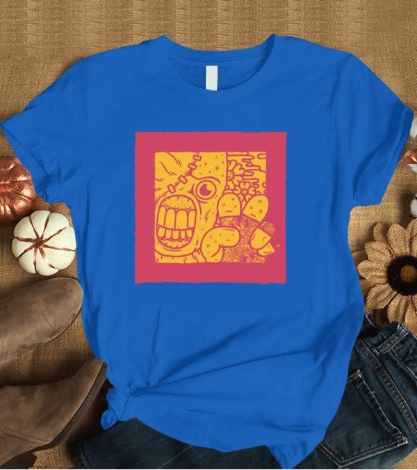 T-Shirt: Biomaster 3 Last Escape Panic Zombie Face and Floral Background T-Shirt Biomaster 3 Last Escape Panic Zombie Face and Floral Background T-Shirt