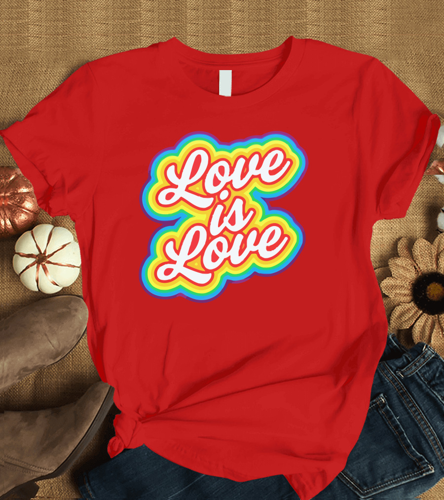 Pride Love Is Love Gender Inclusive Rainbow Toddler T-Shirt