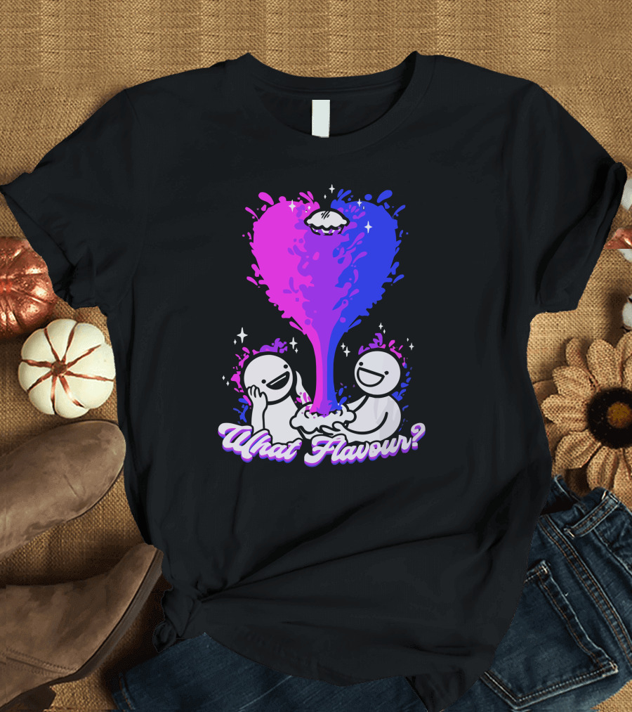 What Flavour? Bi Colorful Abstract Heart Splash T-Shirt