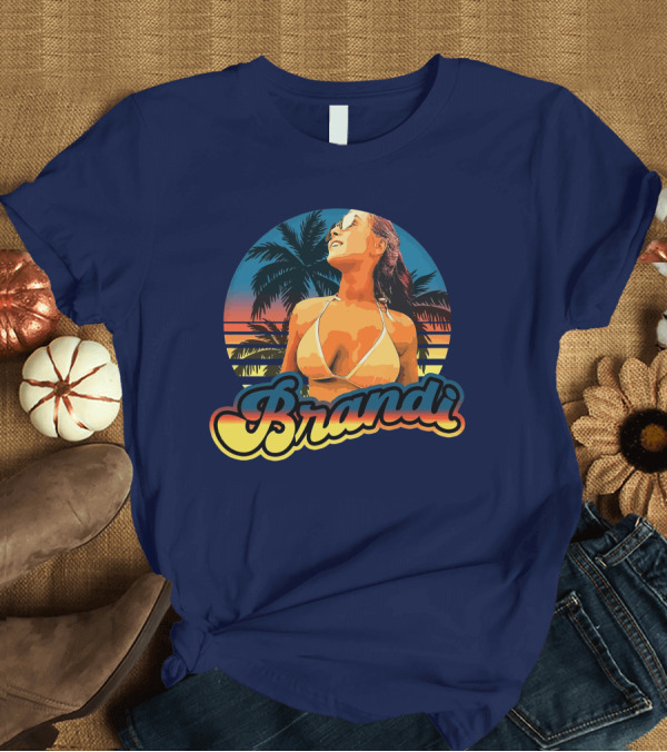 T-Shirt: Brandi Lauren Tropical Sunset Palm Trees T-Shirt Brandi Lauren Tropical Sunset Palm Trees T-Shirt