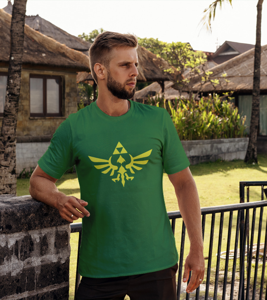 The Legend Of Zelda Hylian Crest Isohel Green T-Shirt