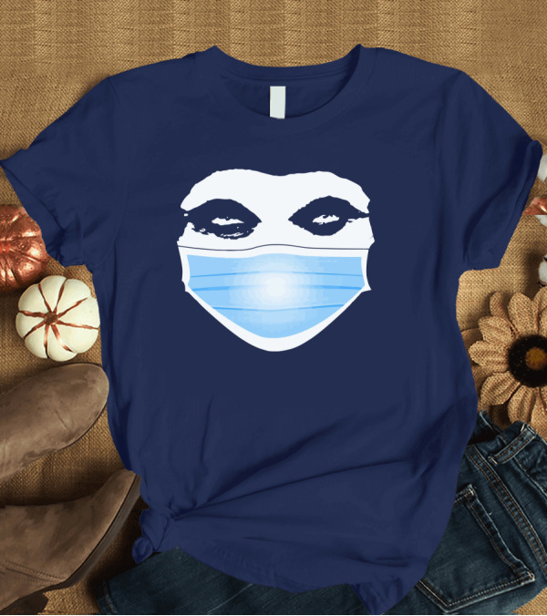 T-Shirt: Gutfeld Store Blue Masked Face T-Shirt Gutfeld Store Blue Masked Face T-Shirt