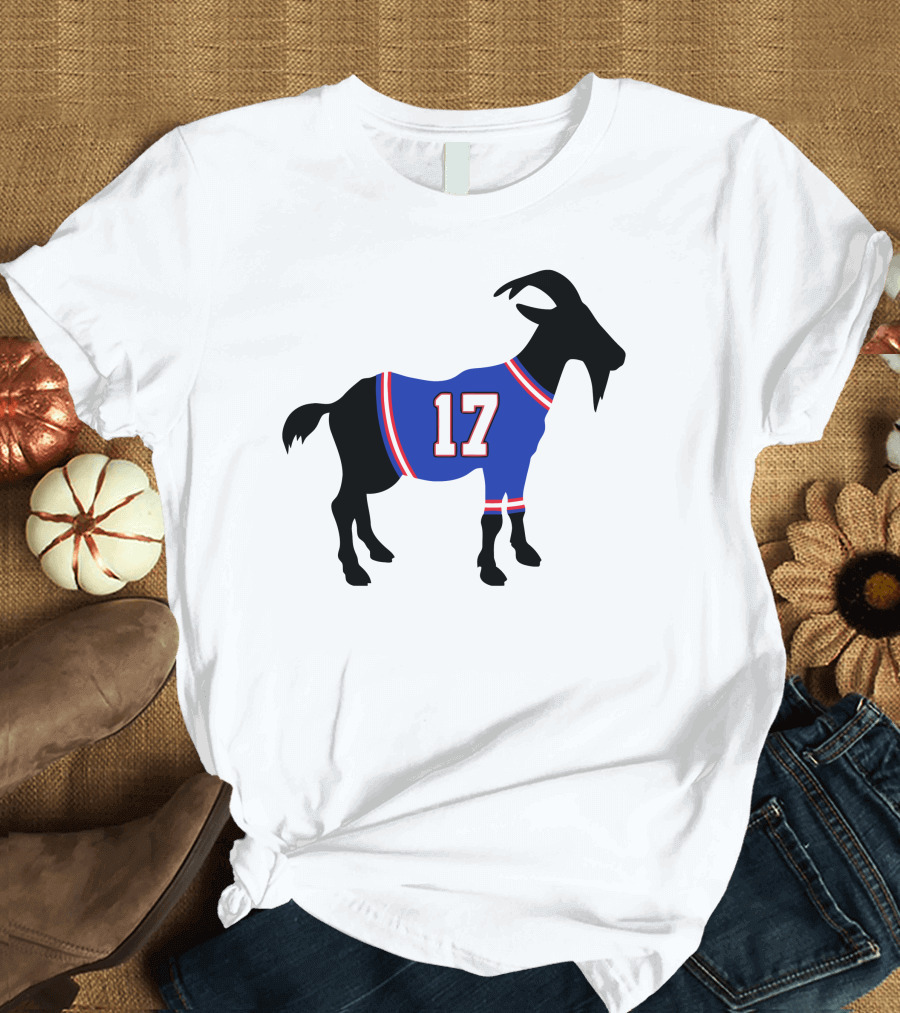 Josh Allen Goat Graphic Number 17 Jersey T-Shirt
